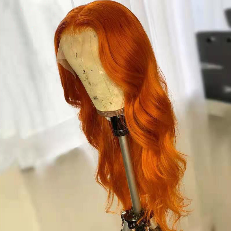 European And American Dark Orange Wig Hair Set Smooth Hair European And American Dark Orange Wig Hair Set Smooth Hair